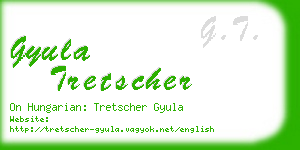 gyula tretscher business card